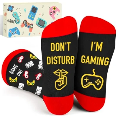 Image of Novelty Gifts For Men Funny Socks, Gamer Stocking Fillers Teenage Boys Christmas Gift Ideas Birthday
