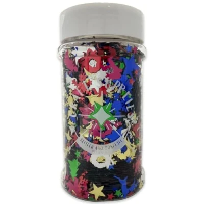 Image of Christmas Confetti 100g Shaker Jar Table Party Decorations Supplies for Birthday, Anniversary, Christmas, Xmas