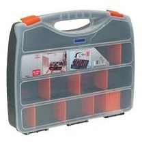 Image of DURATOOL D01928 Compartment Storage Box, Orange 80mm x 480mm 380mm
