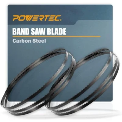 Image of POWERTEC 59 1/2 Inch Bandsaw Blades Assortment for Woodworking, Band Saw Wen 3959, Craftsman, Porter Cable, Ryobi, Delta, B&amp;D &amp; Skil 9&quot; Saw, 2PK (13615)