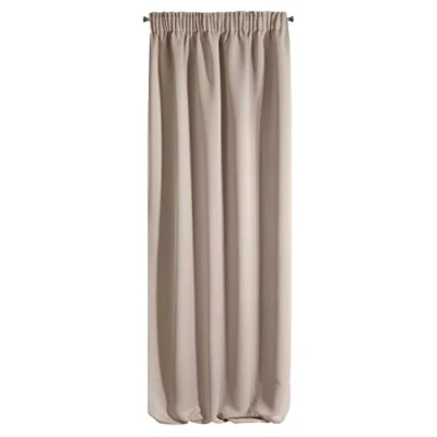 Image of Eurofirany Smooth Blackout Ruffle Tape Soft Curtains Modern Simple Bedroom Children&#039;s Room Living Polyester Powder 135 x 270 cm
