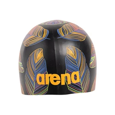 Image of arena Unisex Adult Poolish Molded Swim Cap for Training and Racing, 100% Silicone, One Size, Falling Leaves
