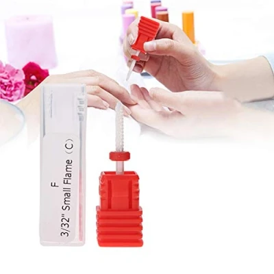 Image of Salmue Ceramic Nail Drill Bit, Electric Manicure Machine Accessories for Wiping Gel, Pedicure Milling Cutter, 4 Sanding Heads #01