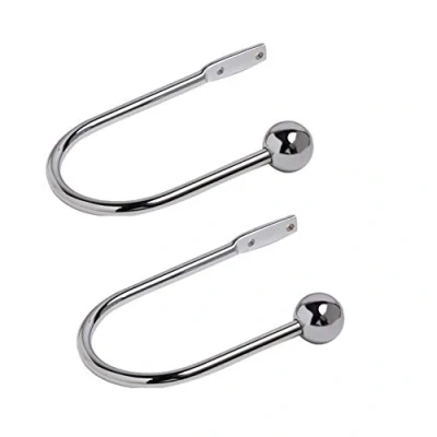 Image of Curtain Holdbacks, Pack of 2 Metal Hold backs, Pair, Chrome