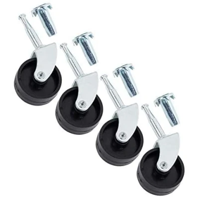 Image of 4 x Wheel Swivel Castors Nylon 40mm with Sockets Heavy Duty Trolley (4 Castors)