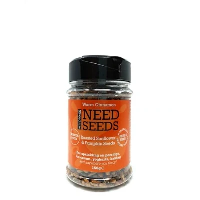 Image of Warm Cinnamon Seeds 150g Shaker High in Protein &amp; Fibre Lightly Toasted with Vegan Gluten Free Great for Snacking, Baking Toppings Munchy Seeds, Need
