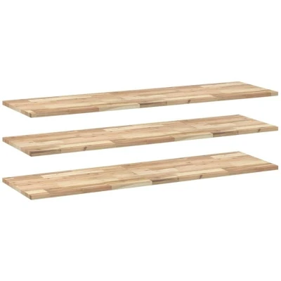 Image of vidaXL Floating Shelves 3 pcs 160x40x2 cm Untreated Solid Wood Acacia