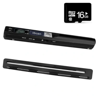 Image of Portable Document Scanner, 900DPI Hand Held USB Image Scanner A4 Colour Photo Mobile Handy Scan (JPG/PDF Format, High Speed 2.0, Micro Need SD/TF Card But Not Included)