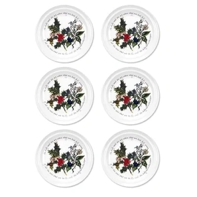 Image of Portmeirion The Holly &amp; Ivy Set of 6 Side Plates