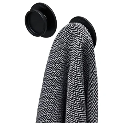 Image of Tiger Towel Hook, ABS, Black, Set of 2