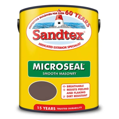 Image of Sandtex Microseal Ultra Smooth Masonry Paint, French Grey 5L