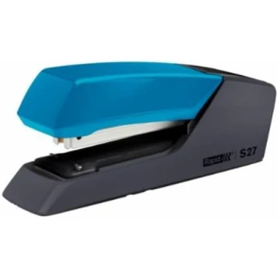 Image of Rapid S27 Stapler SuperFlatClinch Half Strip Solid Steel Capacity 30 Sheet Blue and Graphite