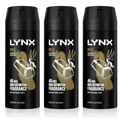 Image of Axe (Lynx) Gold Limited Edition Anthony Joshua Deodorant Spray 150ml