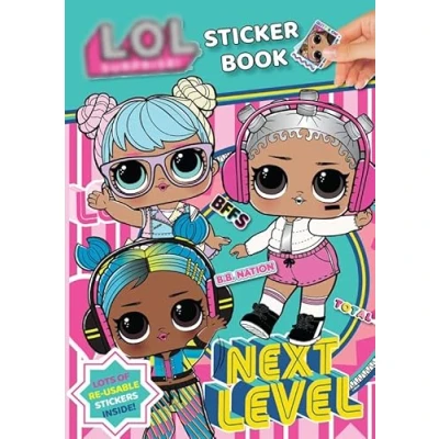 Image of QuickDraw LOL Surprise Sticker Book &amp; Colouring Pad Activity Kit for Children Girls Pink Stickers Set