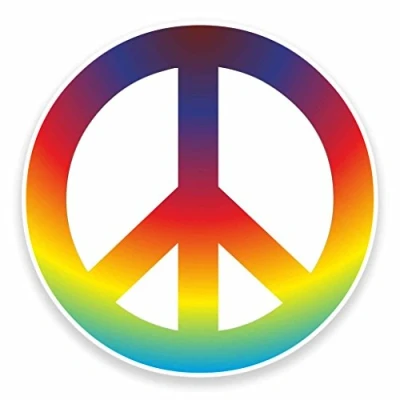 Image of 2 x 10cm/100mm Peace Window Cling Sticker Car Van Campervan Glass #9605