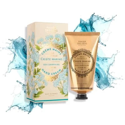 Image of Panier des Sens Sea Samphire Hand Cream for very Dry Hands and Skin Vegan Women Men With Shea Butter &amp; Olive Oil Made in France 97% Natural Ingredients 75ml
