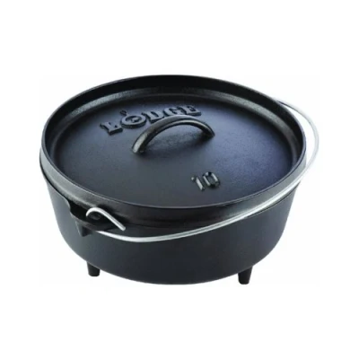 Image of Lodge 25.4 cm / 3.79 litre 4 quart Pre Seasoned Cast Iron Outdoor Camp Dutch Oven