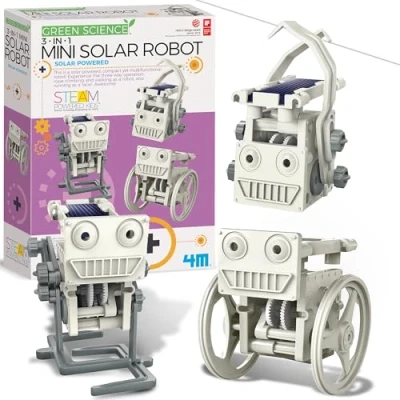 Image of 4M 3 in 1 Eco Engineering Mini Solar Robot Toy