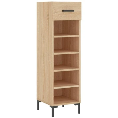 Image of vidaXL Shoe Cabinet Sonoma Oak 30x35x105 cm Engineered Wood