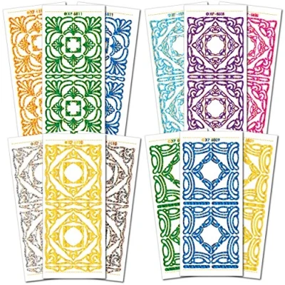Image of Creative Products Corners Bold Holographic Craft Stickers, Multi Colour,23 x 10 1 cm