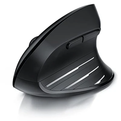Image of CSL Ergonomic Vertical Wireless Mouse For Right handed users, USB 2,4Ghz Dongle, Mouse, Plug&amp;Play, 2400 dpi, 6 Buttons, Arm Rest Relief, Reduce Wrist Strain, PC Laptop Mac