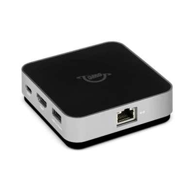 Image of OWC USB C Travel Dock E 6 Port 100W Space Gray, 2x 3.2 Type A, 1x HDMI 2.0, SD Card Reader, Gigabit Ethernet, power pass through