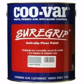 Image of CooVar Anti Slip Acrylic Floor Paint Light Grey 2.5 Litre