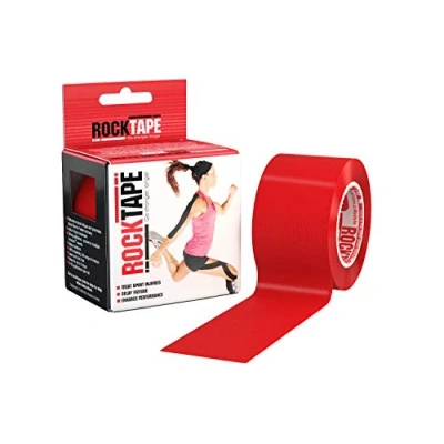 Image of RockTape Unisex Uncut Std Kinesiology Tape (5cm x 5m Roll) Elastic Therapeutic Sports Physio for Shoulder, Ankle, Elbow, Wrist, Shin Splints and Knee Support Red