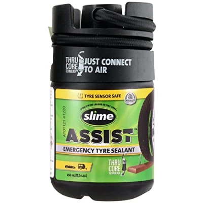 Image of Slime 10188 51 Flat Tyre Puncture Repair Sealant, Assist, Emergency for highway vehicles, suitable Trucks/SUV, Non toxic, eco friendly