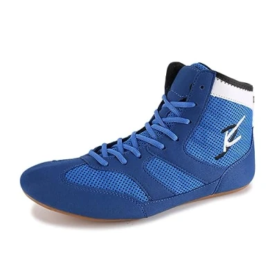 Image of Wrestling Shoes Boxing Boots Rubber Sole Combat Training for Men &amp; Women Children Kids Red