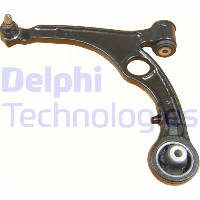 Image of 50700797, 93501485 Suspension Arm DELPHI TC1134 with ball joint Left, Lower Trailing Cast Steel FIAT: Stilo Hatchback