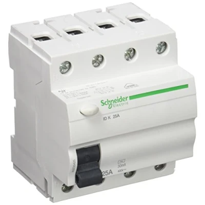 Image of Schneider Electric A9R05425 Differential Switch, 4P, 25 A 30 mA Type AC