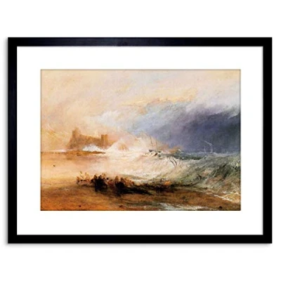 Image of Wee Blue Coo Painting Turner Northumberland Shore Framed Wall Art Print