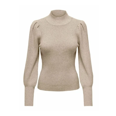 Image of ONLY Katia Highneck NOOS Jumper, Women&#039;s, Size: XS, Mocha meringue