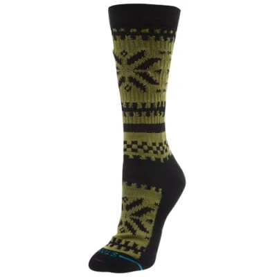 Image of Stance Eureka CREW Unisex Socks, Size: 5.5 7.5, Green/black