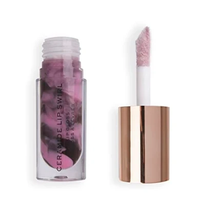 Image of Makeup Revolution, Lip Swirl Ceramide Gloss, Lipgloss, Cherry Mauve, 4.5ml