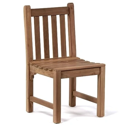 Image of BrackenStyle Warwick Grade A Teak Garden Side Chair Wooden Suitable For Commercial &amp; Domestic Gardens, Patios Outdoors Luxury Premium