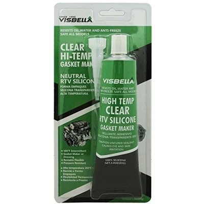 Image of Visbella Neutral RTV 100% Gasket Maker Oil and Water Resistance Anti Freeze Remain Flexible 3 oz. High Temperature 500F Sealant Tube