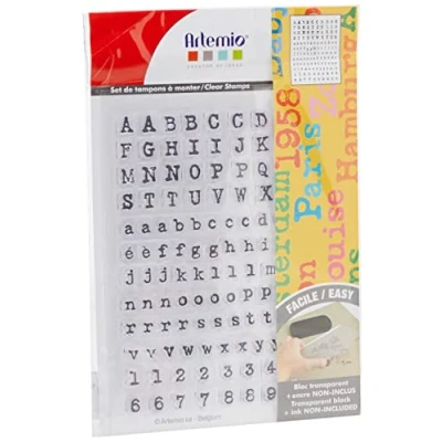 Image of Artemio Clear Stamps Alphabet III, Transparent