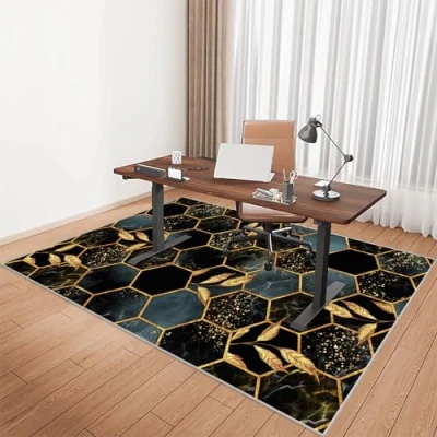 Image of Tkuhknag Protective Floor Protector Mat Office Chair for Carpeted Gaming Non Slip Carpet Low Pile Carpets Computer Desk Chairs 120 x 140 cm