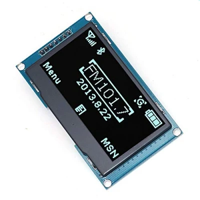 Image of DollaTek 2.42 inch 128X64 OLED Display Module IIC I2C Serial Peripheral Interface Blue font