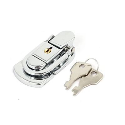 Image of Sourcingmap Wood Box Case Toolbox 2.6 inch Spring Loaded Toggle Latch Catch Hasp W Keys