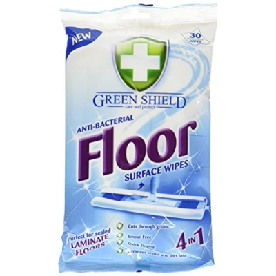 Image of Green Shield Anti Bacterial Floor Wipes (Pack of 6, Total 180)