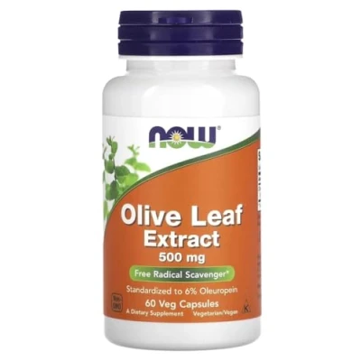 Image of Now Foods Olive Leaf Extract Antioxidant and Immune Support 500mg, 60 Veg Capsules
