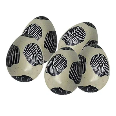 Image of VIE Soapstone Egg, 5 Pcs, 6cm, Jungle Natural, Multicolor, One Size