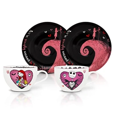 Image of The Nightmare Before Christmas Disney Bone China Teacup and Saucer Set of 2