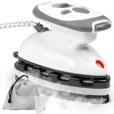 Image of Duronic Travel Iron SI2 WE Mini Iron, 50ml Tank, Steam 375W Lightweight Portable Compact, Variable Heat Settings For Holiday Quilting Patchwork Applique Craft