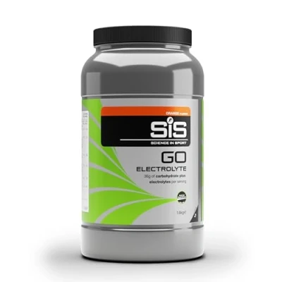 Image of Science In Sport GO Electrolyte Powder Energy Drinks, High Carbohydrates and Sodium, Orange Flavour, 32 Servings Per 1.6kg