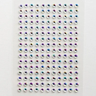 Image of Italian Options 3mm Iridescent Diamante Rhinestone Gem Crystal Stickers (176 pcs)