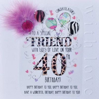Image of WJB Cloud 9 Friend 40th Birthday Card
